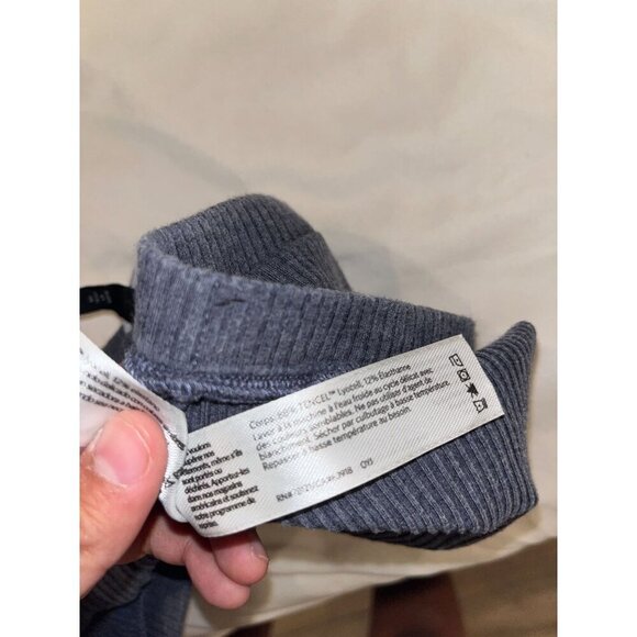 Eileen Fisher Blue Tencel Stretch Cropped Straight Ribbed Pants Women's Size S - Picture 12 of 13